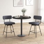 Relax4life - lot de 2 tabouret de bar hauteur assise 65 cm, tabouret bar 4 pieds pivotant, chaise de ...