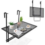 Table de balcon suspendue rabattable en fer antirouille, table de balcon pliante en hauteur réglable ... Table de balcon suspendue rabattable en fer antirouille, table de balcon pliante en hauteur réglable ...