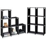 Lot de 2 tagres  marches, 6 compartiments, tagre stable, systme d'tagres, sparateur de pice, ...