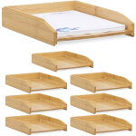 Relaxdays - 8x corbeilles à courrier empilables, papier format a4, bureau, range - documents & lettres, ... Relaxdays - 8x corbeilles à courrier empilables, papier format a4, bureau, range - documents & lettres, ...