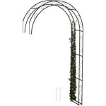 Relaxdays arche de jardin, m�tal, pour le mur, h x l x p : 245 x 130 x 36 cm, pour plantes grimpantes, ...