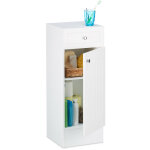Relaxdays - armoire de salle de bain, en aspect bois blanc, à poser, avec tiroir, hxlxp: 80 x 30, 5 x ... Relaxdays - armoire de salle de bain, en aspect bois blanc, à poser, avec tiroir, hxlxp: 80 x 30, 5 x ...