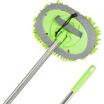 Balai tlescopique de nettoyage voiture, 2 en 1, 160 cm, microfibre, pour entretien vhicule, vert - ...
