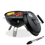 Relaxdays - barbecue portable, grill rond, Ø37 cm, pour table, jardin, balcon, avec couvercle, bac à ... Relaxdays - barbecue portable, grill rond, Ø37 cm, pour table, jardin, balcon, avec couvercle, bac à ...