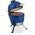 Relaxdays barbecue kamado,  26 cm, grill japonais cramique avec thermomtre 450c, grillade, fumoir, ...