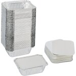 Relaxdays barquettes en aluminium avec couvercle, 100 units, 260 ml, pour cuisson & grillades, rcipients ...