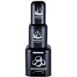 Relaxdays bo�tes conservation pommes de terre, oignons, ail ? lot 3, m�tal, couvercle ventil�, noir