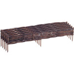 Relaxdays bordure de jardin, osier, lot de 5, h x l : 10 x 100 cm, � enfoncer, massifs et pelouse, bordure ...