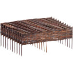 Relaxdays bordure de massif, osier, lot de 10, h x l : 20 x 100 cm, � piquer, massifs & pelouse, basse, ...