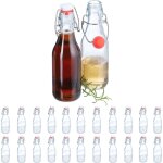 Relaxdays bouteille en verre, lot de 24, capacit� de chacune : 250 ml, � remplir, bouchon m�canique, ...
