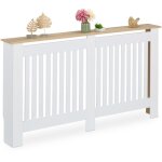 Relaxdays - cache - radiateur, design moderne, tablette pratique, en mdf, h x l x p : 83 x 152 x 19 cm, ...