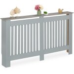 Relaxdays - cache - radiateur, design moderne, tablette pratique, en mdf, h x l x p : 83 x 152 x 19 cm, ...
