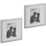 Relaxdays - cadre photo, lot de 2, 25x25 cm, format portrait ou paysage,  accrocher ou poser, passe ...