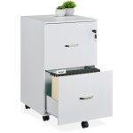 Relaxdays - caisson de bureau, 2 tiroirs, clé pratique, barres pour dossiers suspendus, h x l x p : 72 ... Relaxdays - caisson de bureau, 2 tiroirs, clé pratique, barres pour dossiers suspendus, h x l x p : 72 ...