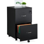 Relaxdays - caisson de bureau, 2 tiroirs, clé pratique, barres pour dossiers suspendus, h x l x p : 72 ... Relaxdays - caisson de bureau, 2 tiroirs, clé pratique, barres pour dossiers suspendus, h x l x p : 72 ...