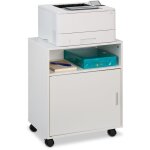 Relaxdays - caisson de bureau, armoire avec 3 compartiments, porte, h x l x p : 57 x 48 x 34 cm, blanc ...