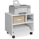 Caisson de bureau, roulettes, avec 3 compartiments, h x l x p : env. 35, 5 x 40 x 30 cm, blanc - relaxdays ...
