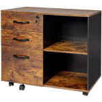 Relaxdays caisson roulant, 3 tiroirs, 2 compartiments, h x l x p : 66 x 80 x 40 cm, verrouillable, bureau, ...