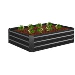 Relaxdays - carré potager, métal galvanisé, fleurs, plantes et légumes, hxlxp : 30x120x90 cm, jardinière ... Relaxdays - carré potager, métal galvanisé, fleurs, plantes et légumes, hxlxp : 30x120x90 cm, jardinière ...