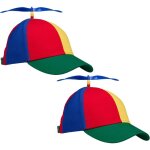 Relaxdays casquette  hlice, lot de 2, adultes, 53?57 cm, carnaval, fte, chapeau rigolo, multicolore ...
