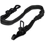 Ceinture de sécurité pour chien, 60 - 80 cm, avec amortisseur, mousqueton rotatif, noir - relaxdays Ceinture de sécurité pour chien, 60 - 80 cm, avec amortisseur, mousqueton rotatif, noir - relaxdays