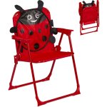 Chaise pliante pour votre enfant, coccinelle, h x l x p : 51, 5 x 36 x 37, 5 cm, pour l'ext�rieur, multicolore ...