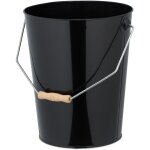 Charbonnire avec poigne, 14 litres, seau  charbon, briquettes, accessoires chemine, stockage pellets, ...