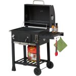 Relaxdays - chariot de barbecue au charbon, avec couvercle, bbq sur roues, r�glable en hauteur, jardin ...