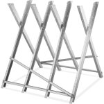 Chevalet de sciage, pliable, charge maximale 150 kg, acier, hlp 82 x 83 x 80 cm, pour couper le bois, ...