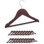 Cintres pour enfants, lot de 20 pices, en bois, crochet pivotant, entretoise & encoches, marron - relaxdays ...