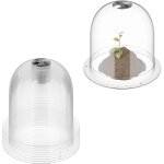 Cloche de culture, set de 10,  25 cm, protection gel & escargots, cloches empilables, pet, transparent ...