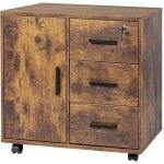 Relaxdays conteneur � roulettes, 3 tiroirs, 2 compartiments, 57�60�40 cm, verrouillable, caisson � dossiers, ...