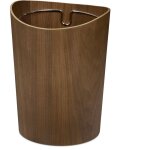 Corbeille  papier, poubelle pratique, capacit : 9 litres, h x d : 30 x 23 cm, marron - relaxdays