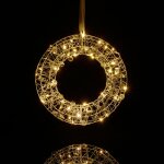 Relaxdays couronne lumineuse led, déco pour fenêtre, à suspendre, diamètre : 25 cm, intemporelle, à piles, ... Relaxdays couronne lumineuse led, déco pour fenêtre, à suspendre, diamètre : 25 cm, intemporelle, à piles, ...