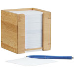 Cube m�mo bambou bloc - note 900 feuilles papier support pense - b�te hxlxp: 10, 5 x 10, 5 x 10, 5 cm, ...