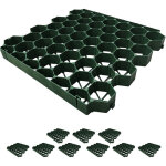 Relaxdays dalles gazon plastique, lot de 10, 4x50x50 cm, sans sous - couche, praticables, pour paddock ...