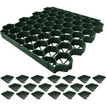 Relaxdays dalles gazon plastique, lot de 20, 4 x 50 x 50 cm, sans sous - couche, carrossables, pour paddock, ...