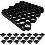 Relaxdays dalles gazon plastique, lot 20, 4 x 50 x 50 cm, sans sous - couche, carrossables, pour paddock ...