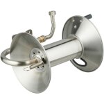 Relaxdays - d�vidoir � tuyau d'arrosage, sans tuyau, acier inoxydable, pour le mur, hlp : 27 x 47 x 34 ...