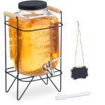 Distributeur de boisson, avec support pratique, 5 litres, robinet et couvercle, transparent - relaxdays ... Distributeur de boisson, avec support pratique, 5 litres, robinet et couvercle, transparent - relaxdays ...
