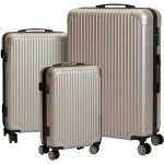 Relaxdays, ensemble de 3 valises rigides, 4 roulettes, 3 tailles, poign�e t�lescopique, serrure � code, ...