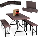 Relaxdays ensemble table pliante et 2 bancs, pour jardin, pavillon ou camping, 180 cm, pour les fêtes, ... Relaxdays ensemble table pliante et 2 bancs, pour jardin, pavillon ou camping, 180 cm, pour les fêtes, ...
