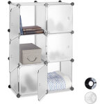Relaxdays tagre cubes penderie armoire rangement 6 casiers plastique modulable diy hlp: 97, 5x66x32 ...