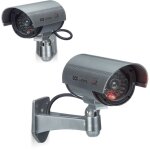 Fausse cam�ra de surveillance, lot 2, lampe led, murale, s�curit�, cambrioleur / voleur, int�rieur / ...
