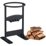 Relaxdays fendeur de bois manuel, en fonte, h x l x p : 31, 5 x 20, 5 x 19 cm, fendre le bois en toute ...