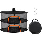 Relaxdays filet de s�chage pliable 2 niveaux pour herbes, fruits, l�gumes, poissons, � suspendre, orange ...