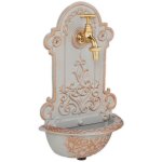 Relaxdays fontaine d'ext�rieur pour le jardin, design nostalgique, bac, robinet, hlp : 36 x 22 x 10, ...