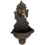 Relaxdays - fontaine extrieure pour le jardin, robinet, bac, design rustique, h x l x p : 61 x 35 x ...