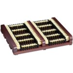 Relaxdays - grille gratte - pieds en bois, antidrapant, brosses en plastique, pour intrieur et extrieur, ...