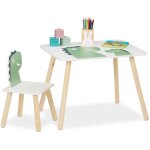 Relaxdays - meubles pour votre enfant, table et chaise, unisexes, pour la chambre de bout de chou, blanc ...